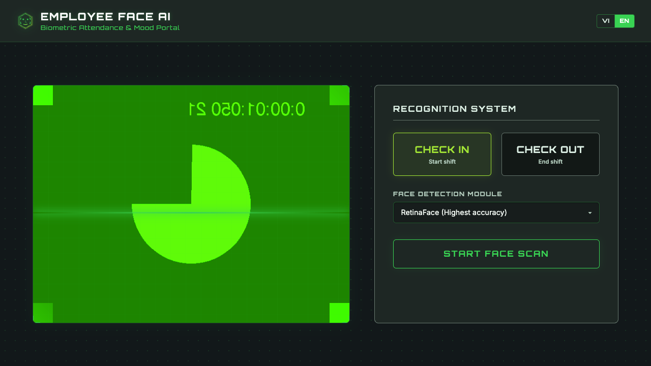 Biometric Kiosk Interface